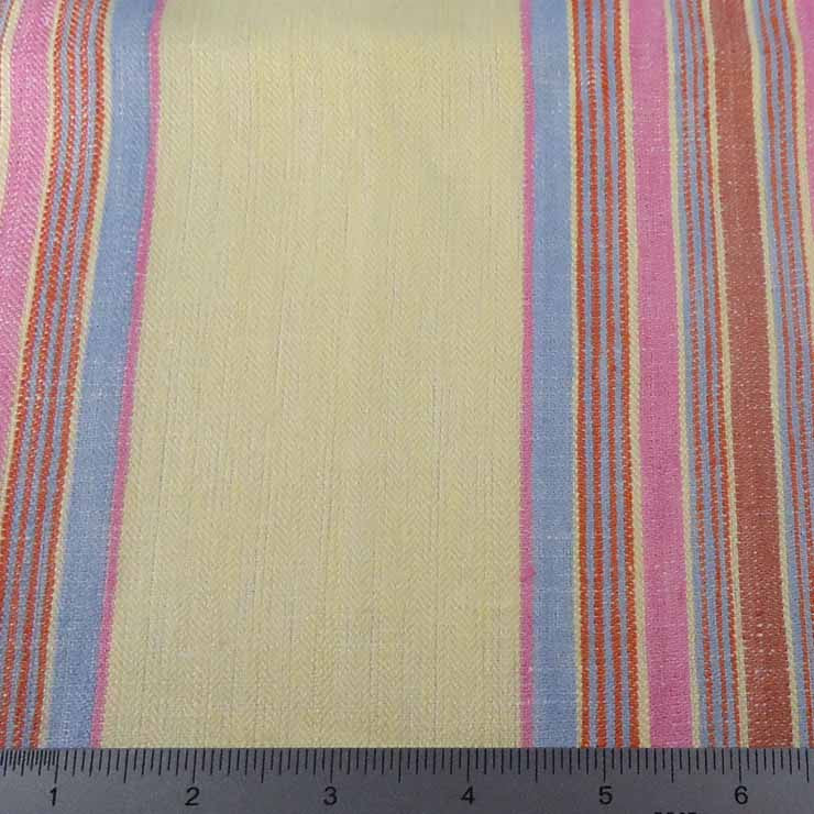 Multi Stripe Decor Linen H 7045 Lemon Pink