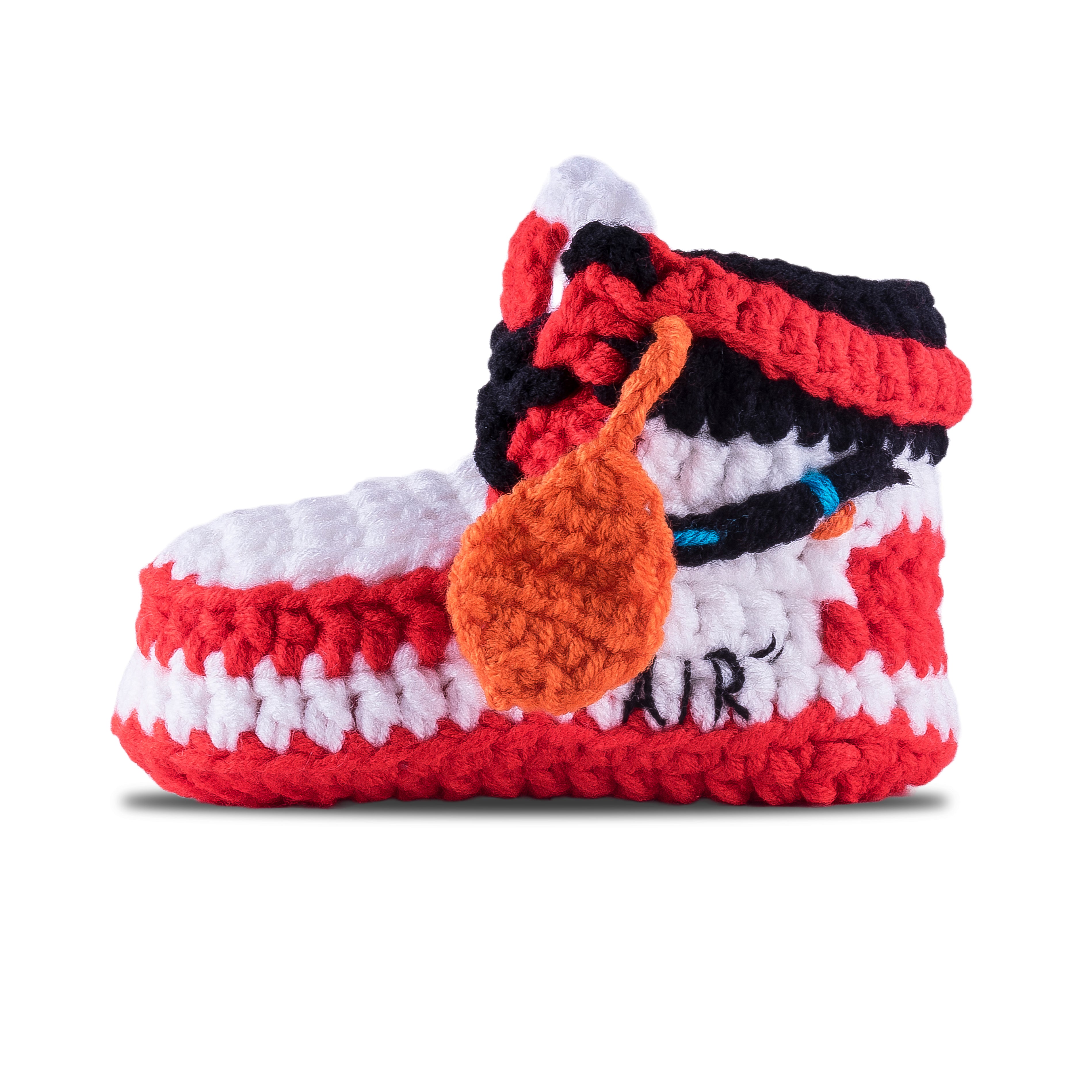 J-1 "AIR" Crochet Shoes Red - DiaperBookClub product image