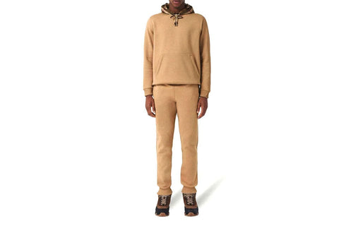 Check Fleece Jogging Pants in Archive beige