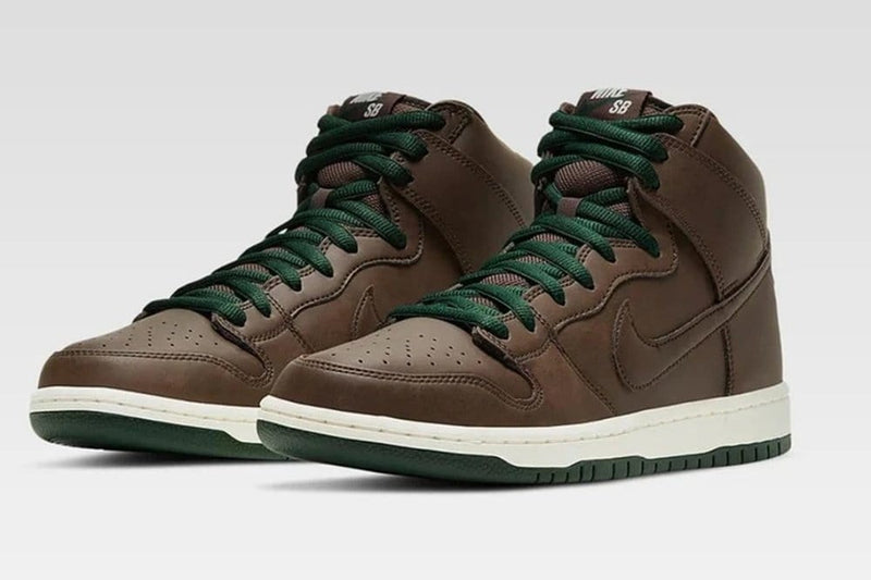 nike sb dunk high pro baroque brown sail & fur