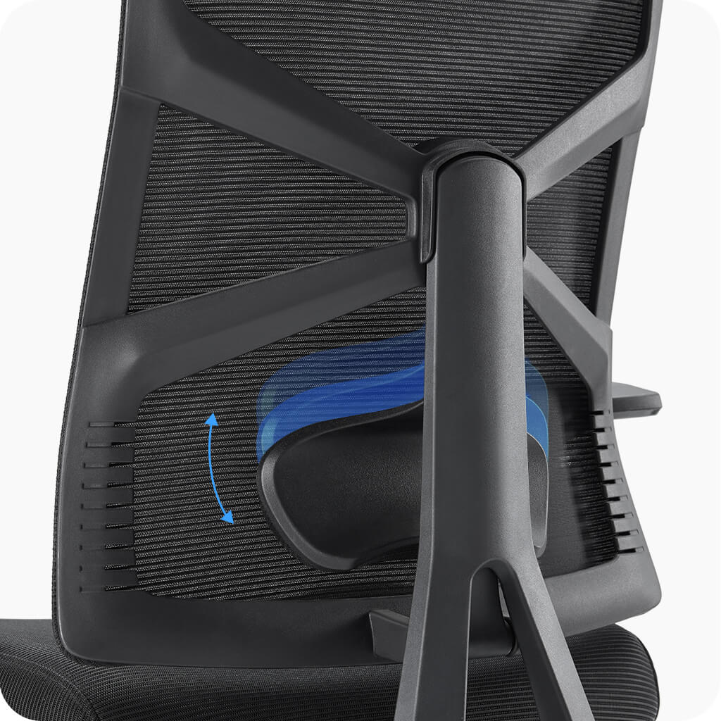 Adjustable Lumbar Support & Sturdy Backrest for Improved Posture & Comfort - Sunaofe Ergonomic Office Chair Voyager Series - Reduce Lower Back Pain with Our High-Quality Chair