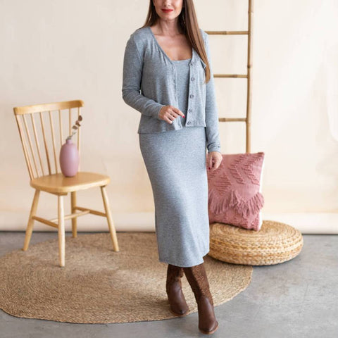 Cardigan avec robe