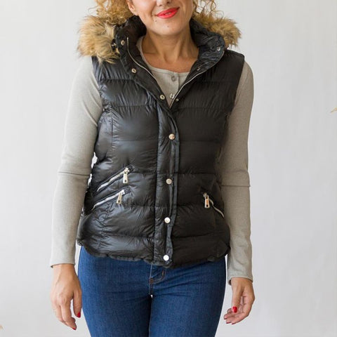 Quilted vest look