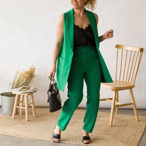 Pantalon et Blazer en vert