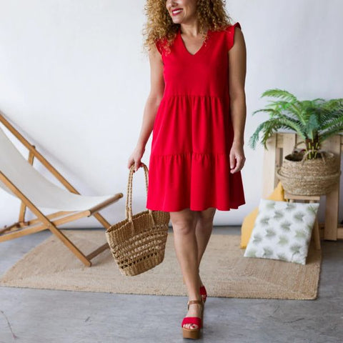 all red dress