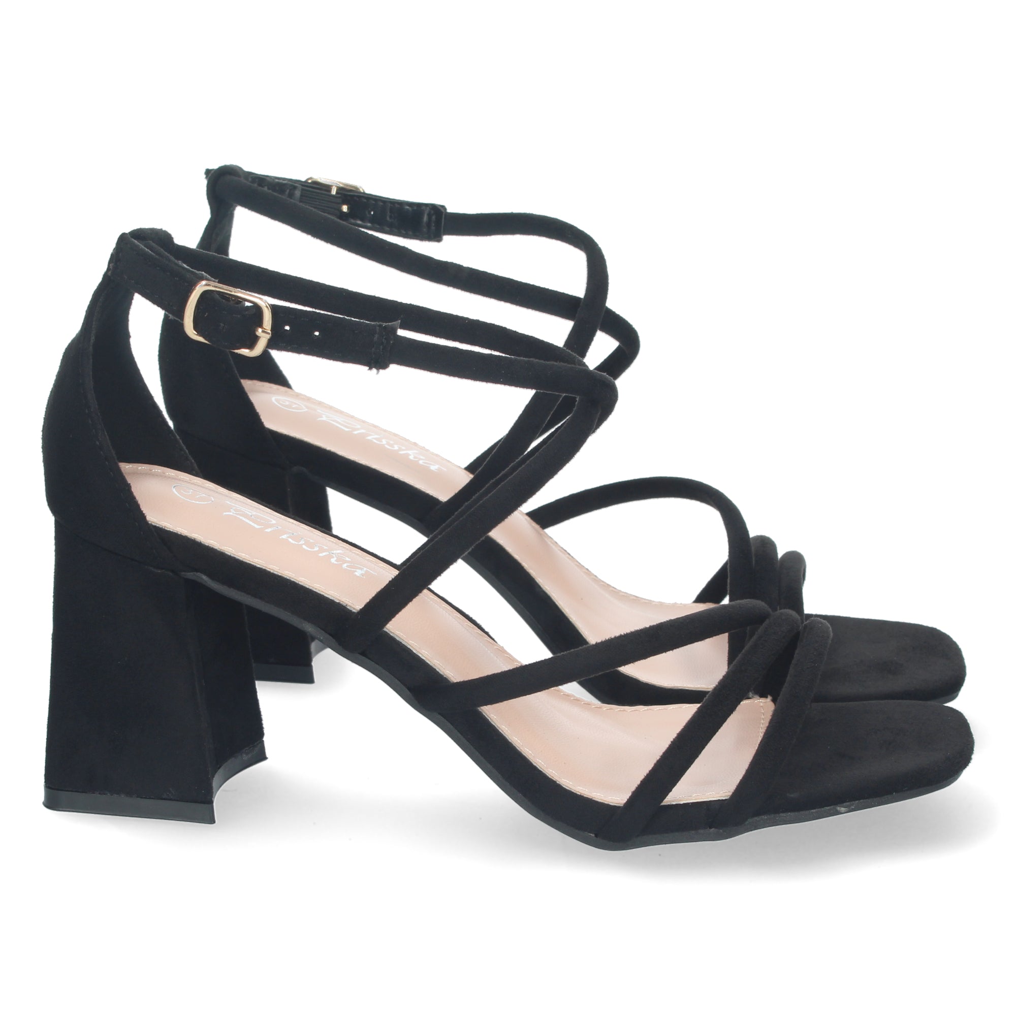 New Look block heeled sandals in black | ASOS