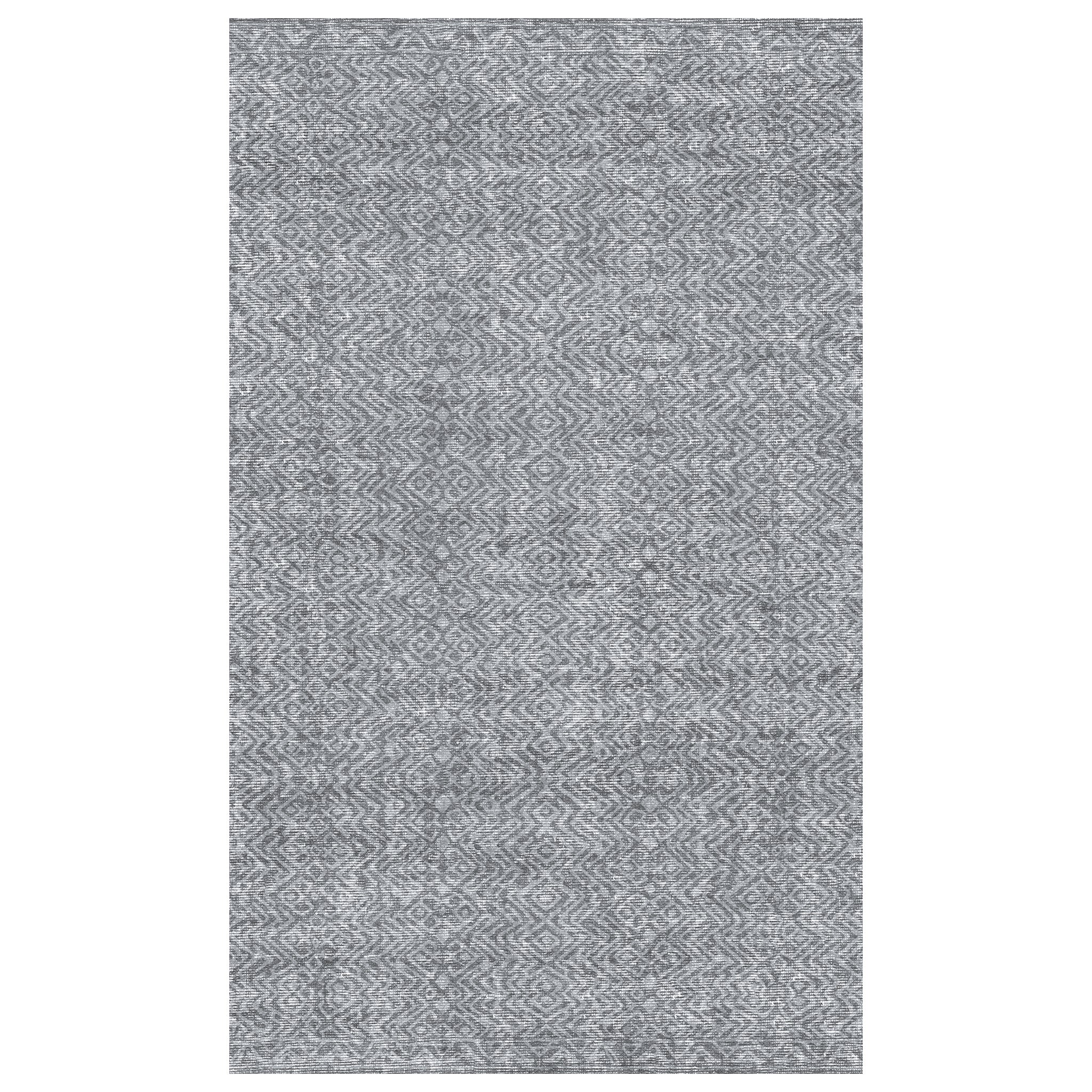 Vienne Wool Striped White and Blue Area Rug 6'x9' + Reviews