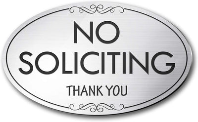 No Soliciting Laser Engraved Sign 2