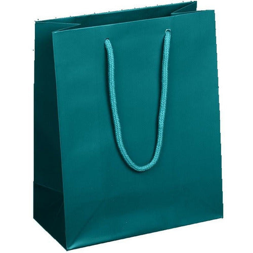 Download Peacock Matte Rope Handle Euro Tote Shopping Bags 8 0 X 4 0 X 10 0