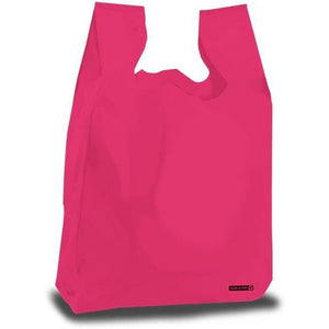 Plastic Poly HD T-Shirt Bags - 11.5 x 6.5 x 21 - White with Barrel Holes