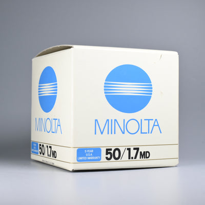 Minolta MD 50mm F1.7 Lens (with Box)
