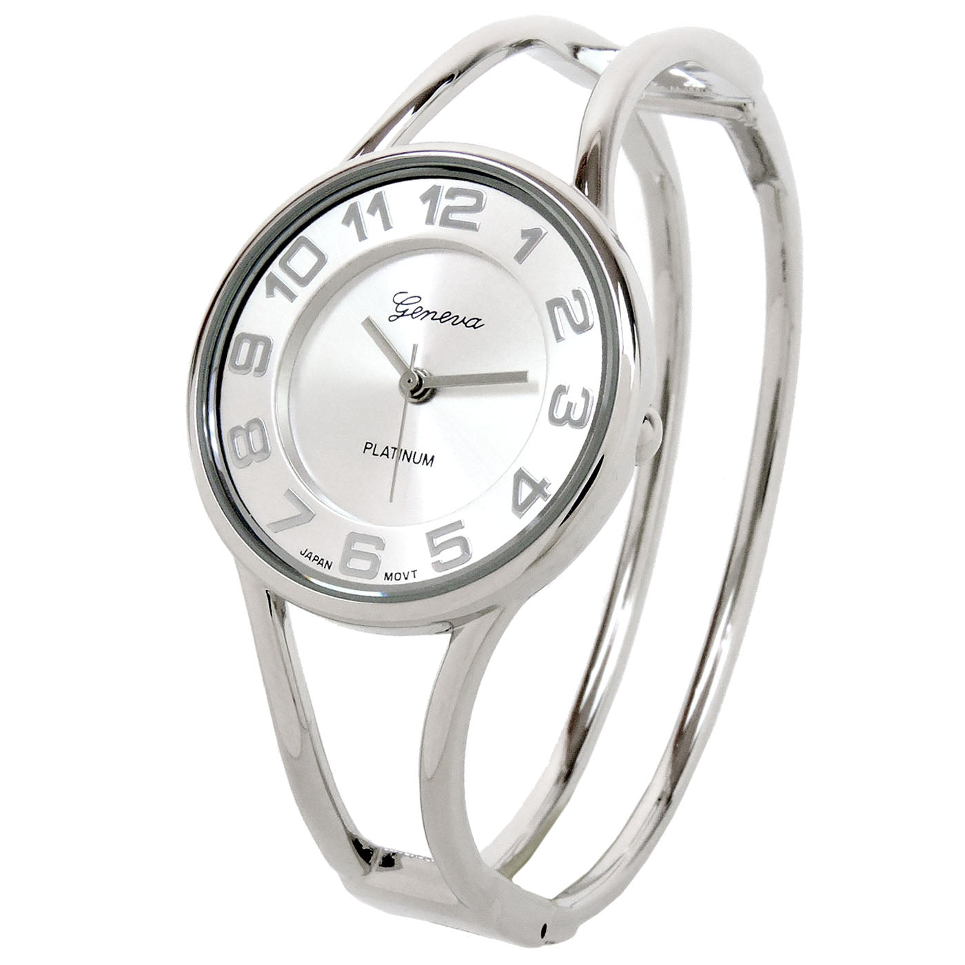 2Tone Metal Band Slim Case Women's Bangle Cuff Watch – ShowTime