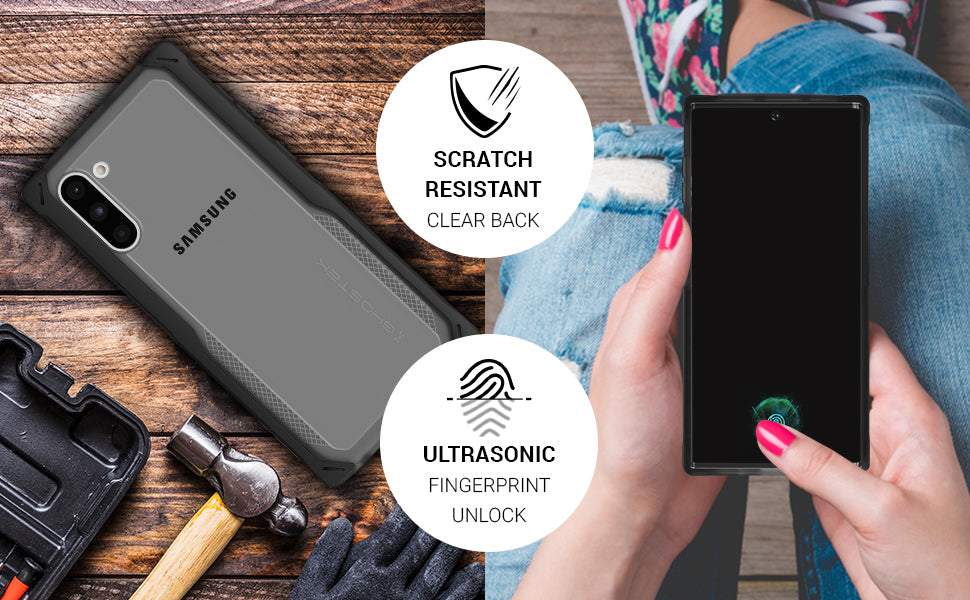 Galaxy Note 10 Clear Grip Case with Shockproof Design