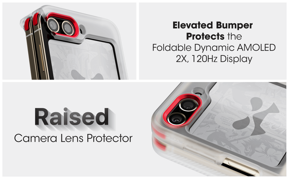 Ghostek Galaxy Flip 5 Protective Clear Shockproof Case — Covert Galaxy Z Flip 5 / Clear