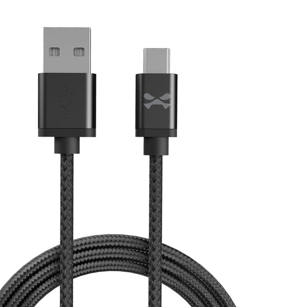 Braided USB-C to USB-A Cable (15cm / 6in, Black)