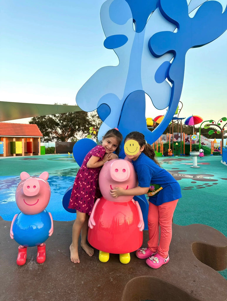 Two girls at Peppa Pig Theme Park