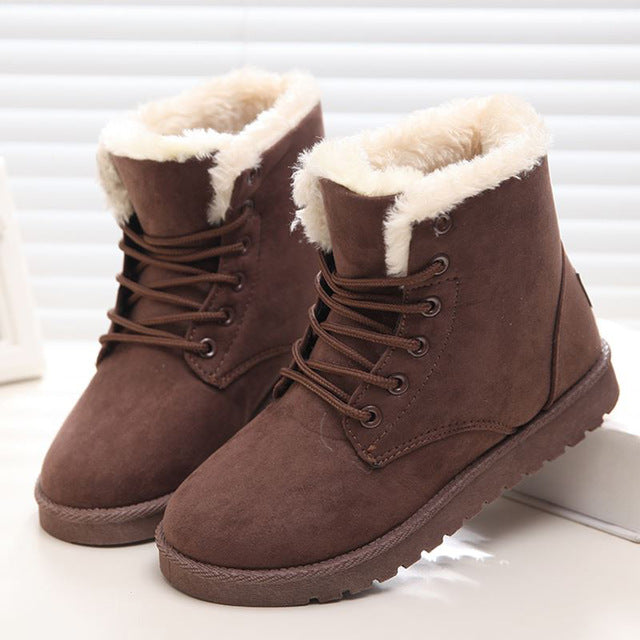 ladies lace up snow boots