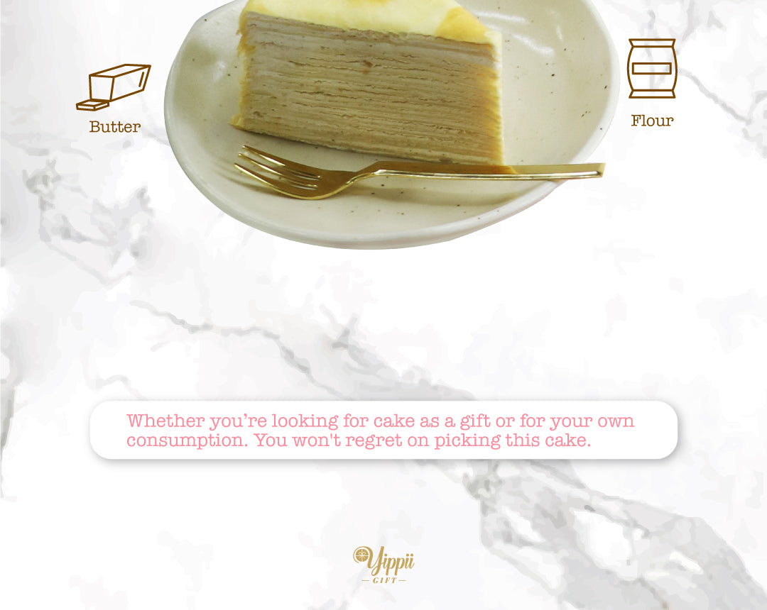 Gloria Vanilla Mille Crepe Cake