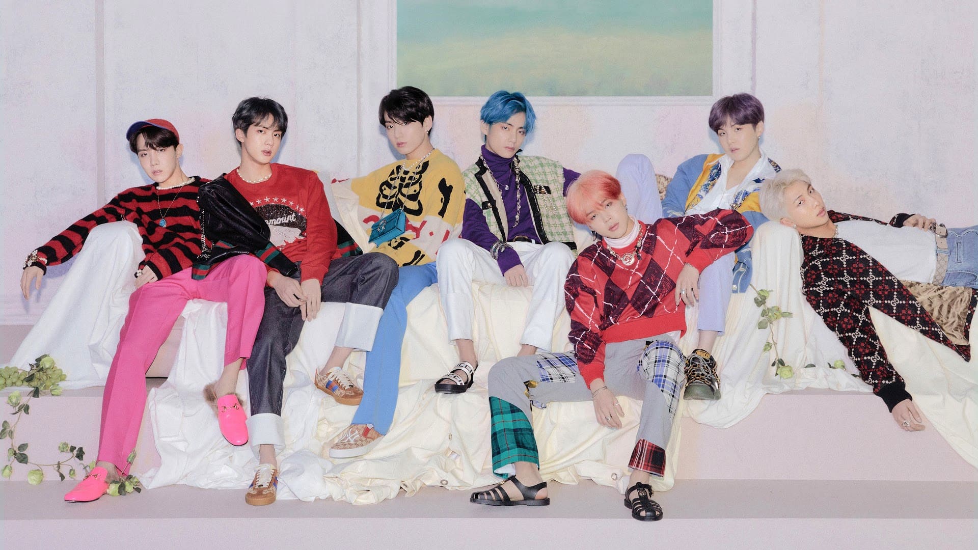 Colorful Kpop Group BTS