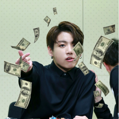 Image drôle de Jungkook avec de l'argent