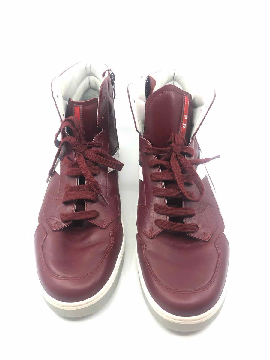 PRADA Size 12 Wine Men's Sneakers – Labels Luxury