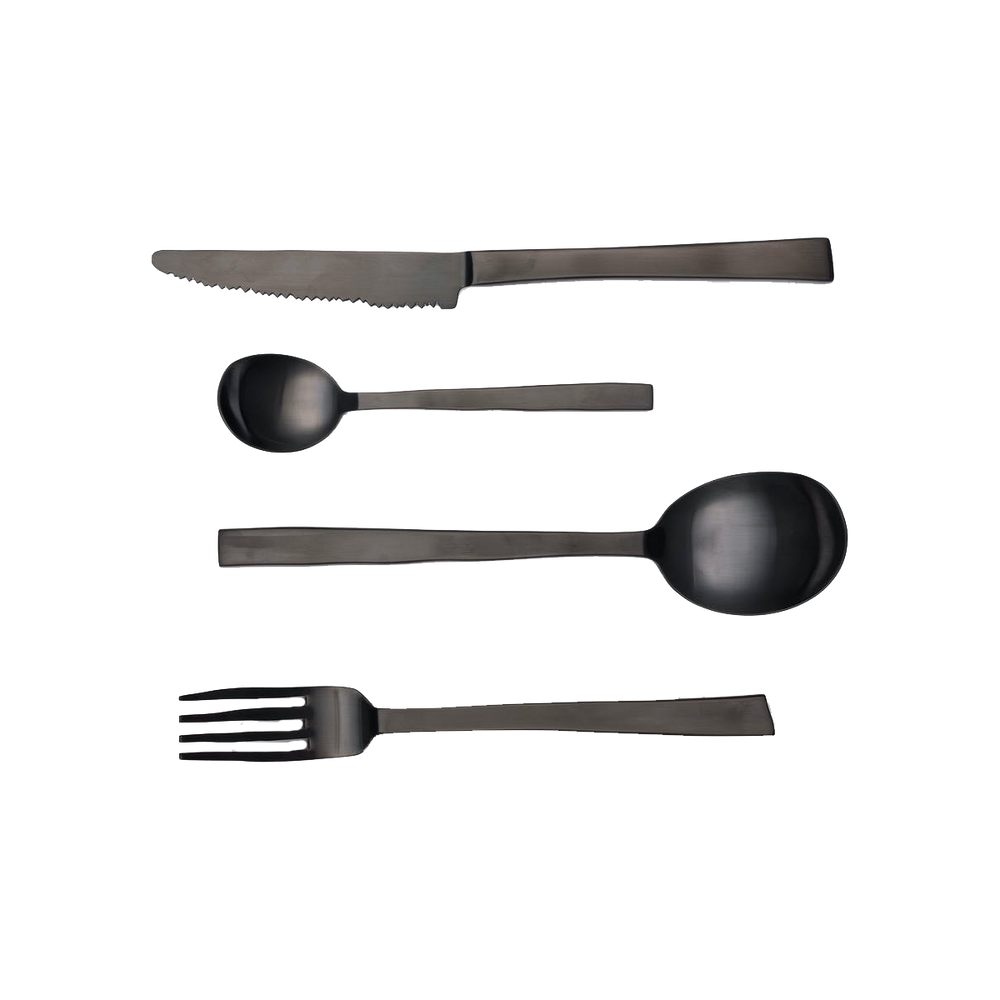 Set MB Sense + MB Slim Box Black Onyx - Stainless steel lunch box + cutlery  set