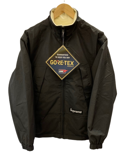 シュプリーム SUPREME GORE-TEX Reversible Polartec Lined Jacket Black SS22 ゴアテックス  リバーシブル ポーラテック ラインド ジャケット 黒 ブラック アウター ジャケット ジャケット ロゴ ブラック Sサイズ 101MT-393