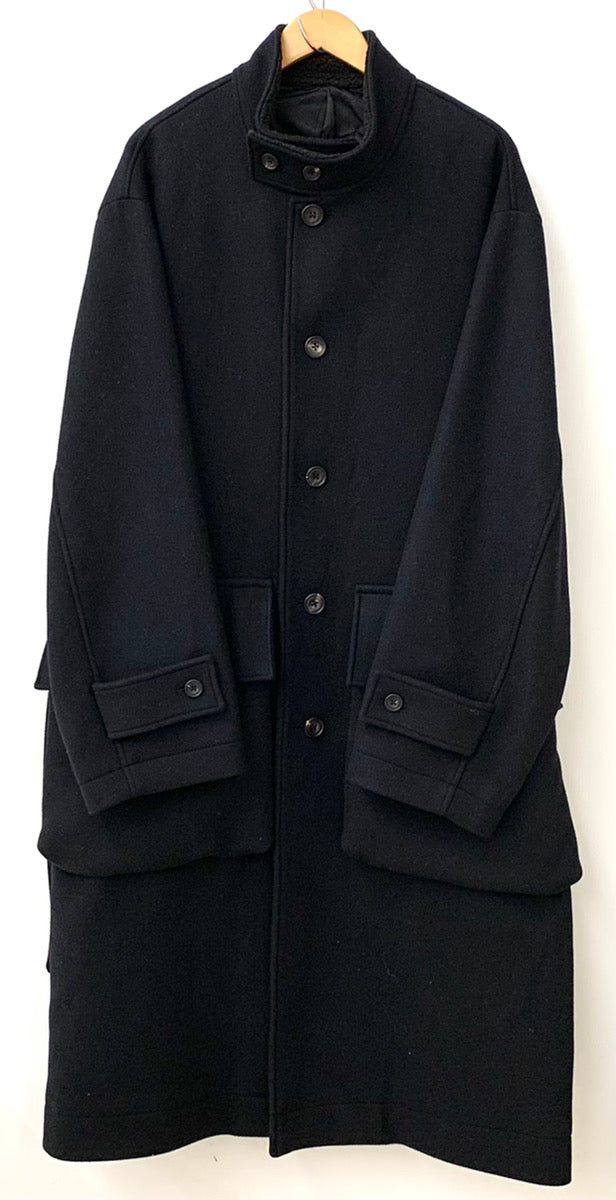 シュタイン stein OVER SLEEVE STAND COLLAR COAT スタンドカラーコート ST.172 コート 無地 ブラック  Mサイズ 201MT-1065