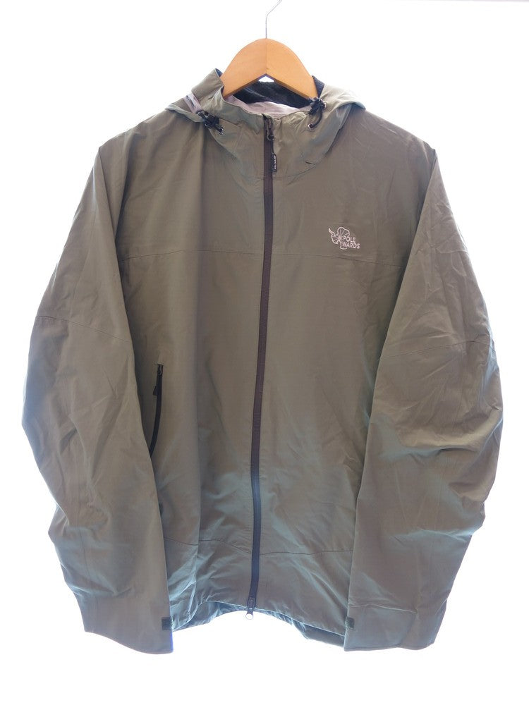 ポールワーズ POLE WARDS DUALFORCE EXTREME STRECH JACKET デュアルフォース エクストリーム ストレッチ  ジャケット 撥水 ナイロン PW2KHK ジャケット ワンポイント カーキ Lサイズ 101MT-38