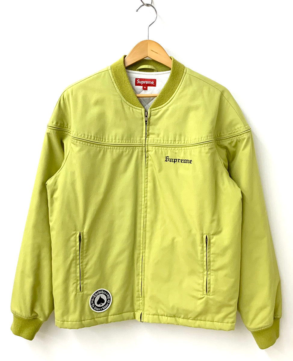 シュプリーム SUPREME × スラッシャー THRASHER Poplin Crew Jacket ジップアップ ジャケット ロゴ イエロー  Mサイズ 201MT-1374