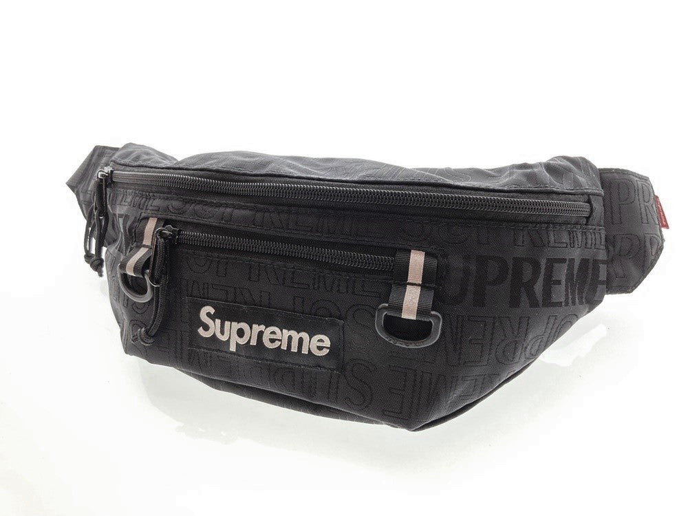 supreme ウエストポーチ 黒 ロゴ ボディバッグ シュプリーム bckediri