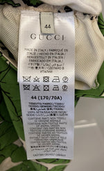 グッチ GUCCI ポピーフラワープリントシルクショーツ ショートパンツ 総柄 緑 イタリア製 ハーフパンツ 花・植物 グリーン サイズ44  101MB-236