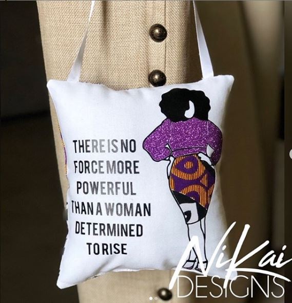 No Force More Powerful Than A Woman Hanging Pillow
