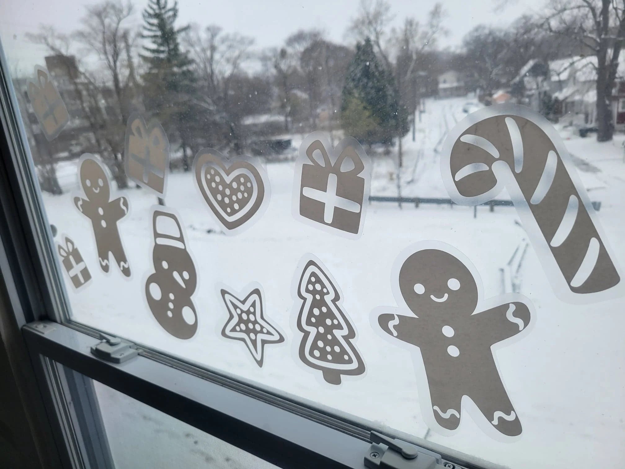 Holiday Cookie Static Cling Set - Renter-Friendly Winter Window Decor