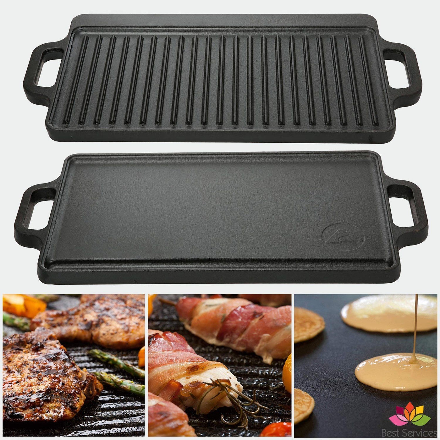 Ozark Trail Cast Iron Reversible Griddle Keystone Bbq Supply 