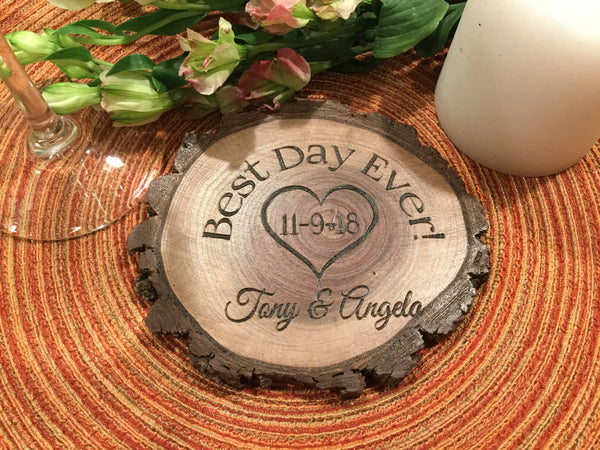 personalized wedding coasters