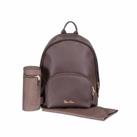 Silver Cross Vegan Backpack Change Bag in Cocoa Brown