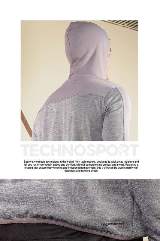 Technosport Full Sleeve Dry Fit Melange Hoodie Jacket For Men Pl-75 (light  Grey) at Rs 899.00, Men Zip Hoodies