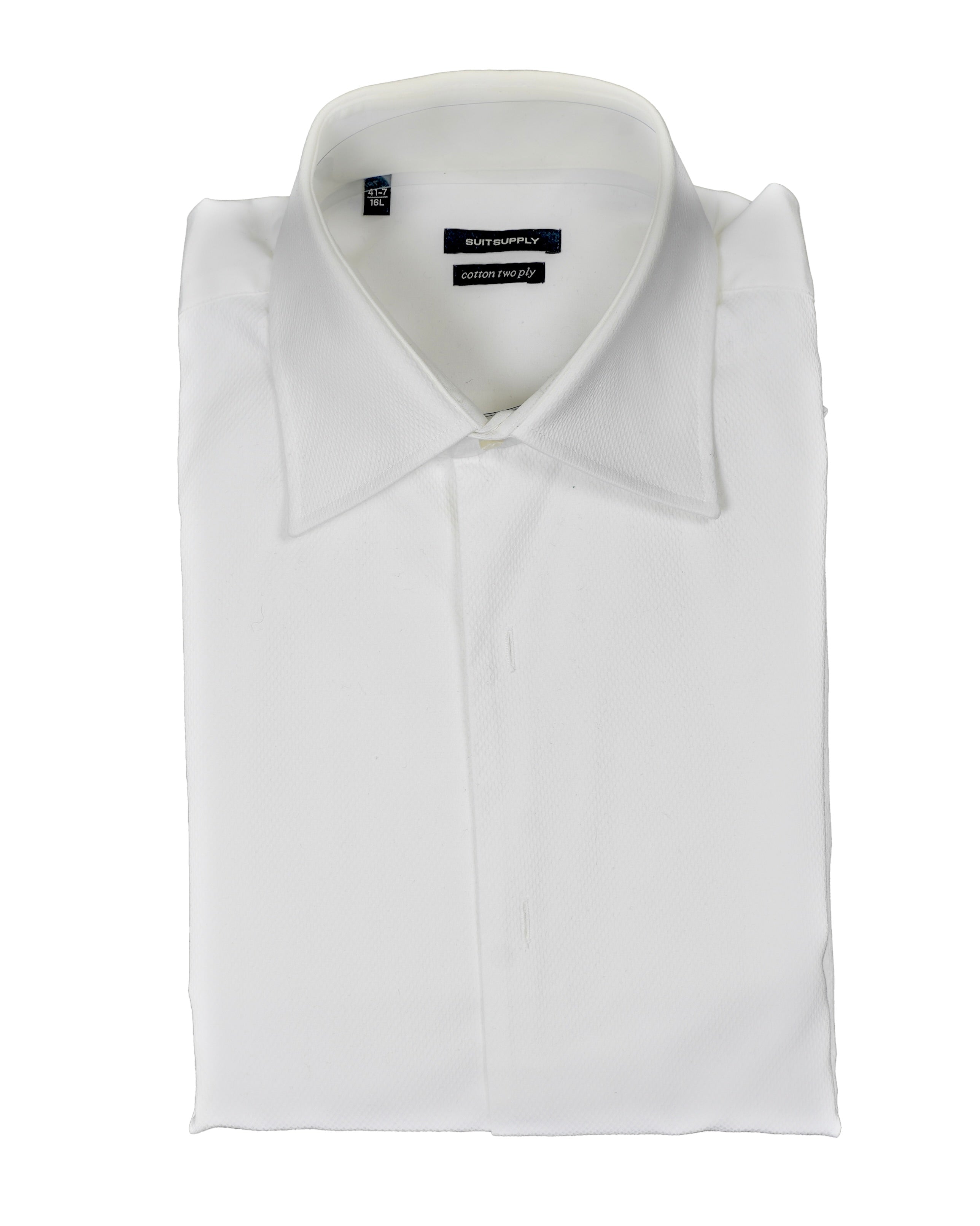 image of Suitsupply - White Evening Cotton Shirt 41