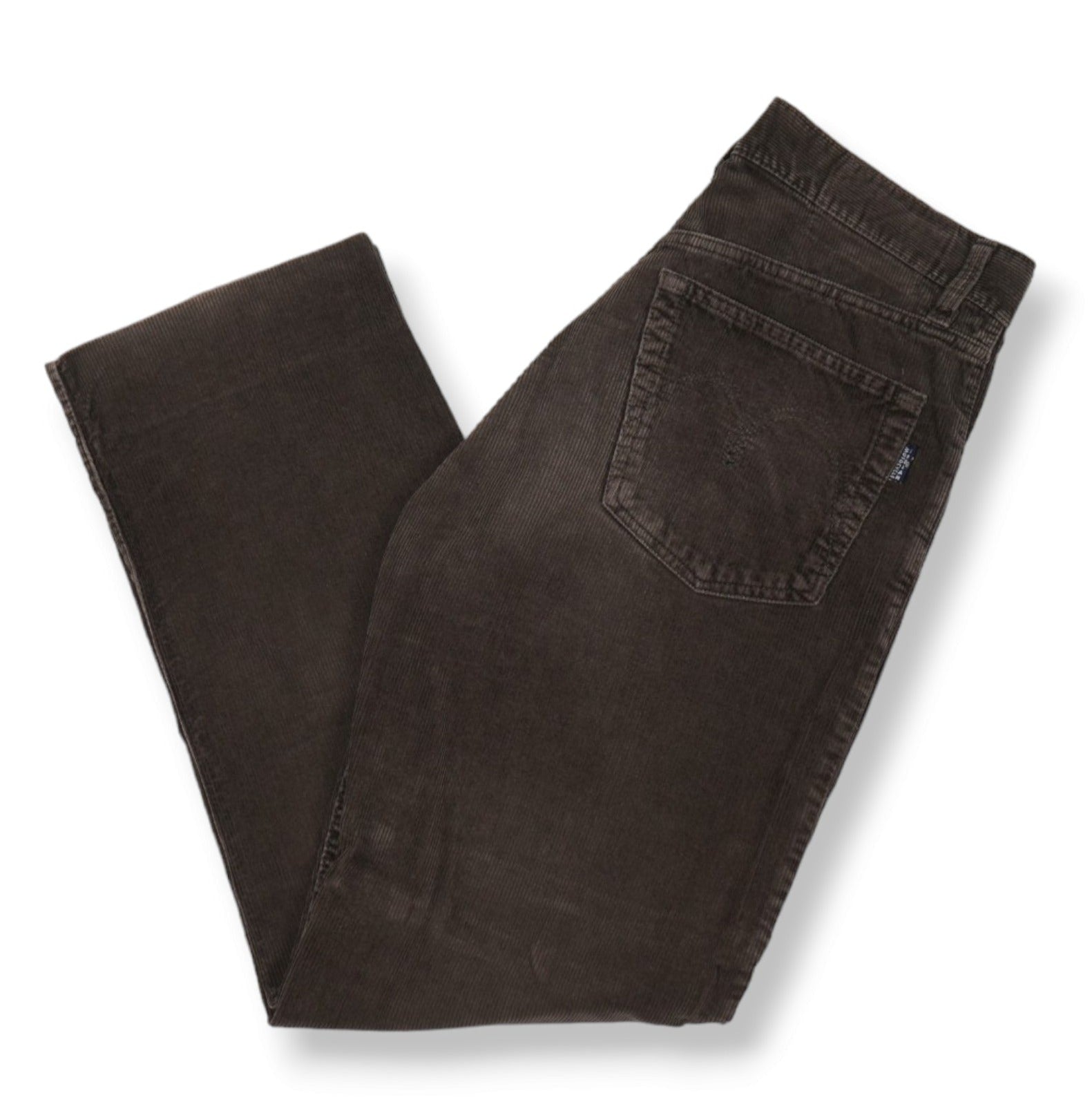 image of Indian Motocycle - Brown High-Rise Corduroy 5-Pocket Cotton Trousers 32/30