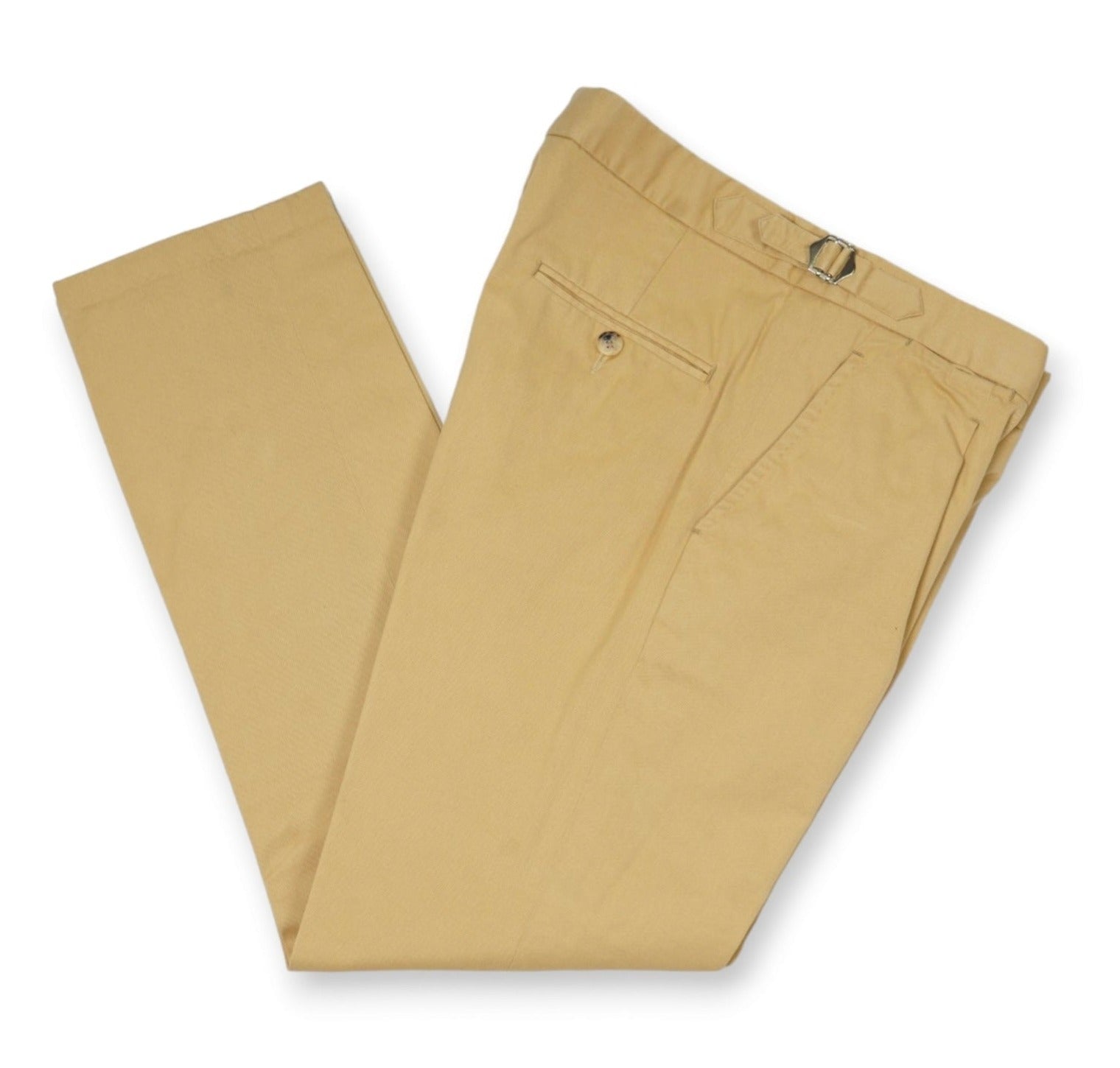 image of Luxire - Pale Yellow Twill Trousers 46