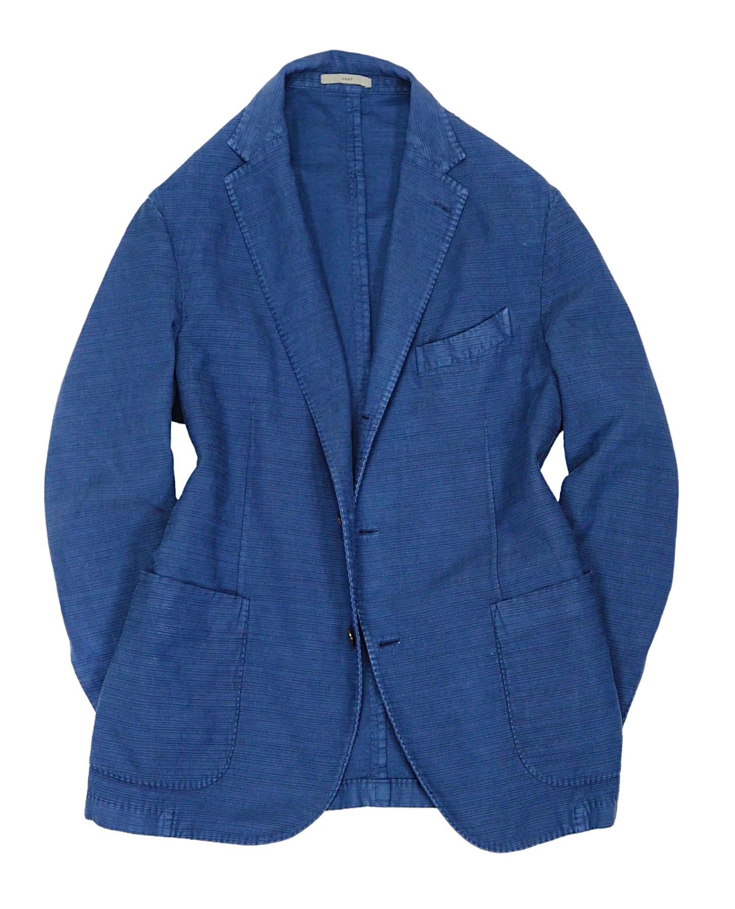 image of Boglioli - Pale Dark Blue Cotton/Linen Sports Jacket 50 Reg