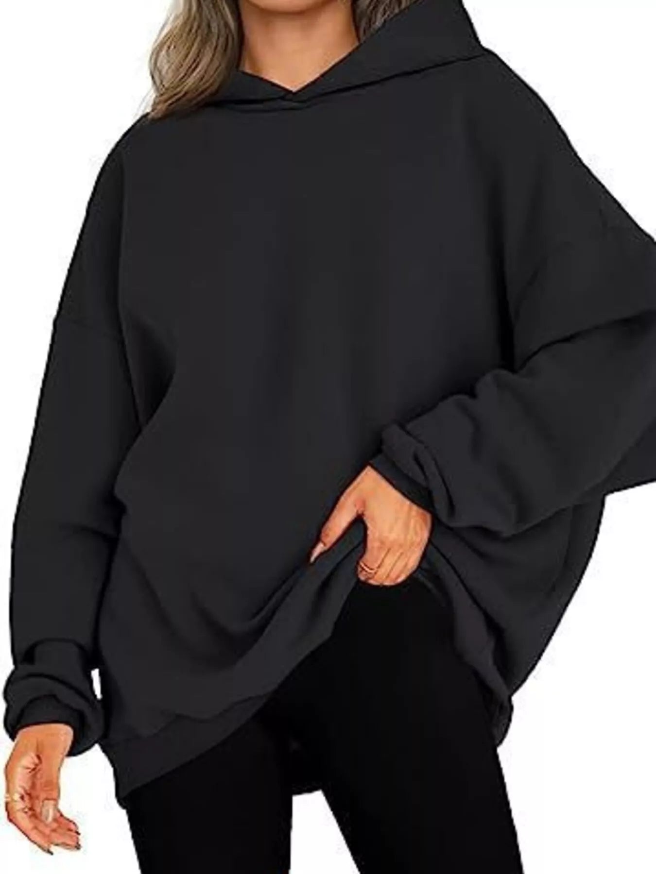 Drop Shoulder Long Sleeve Hoodie