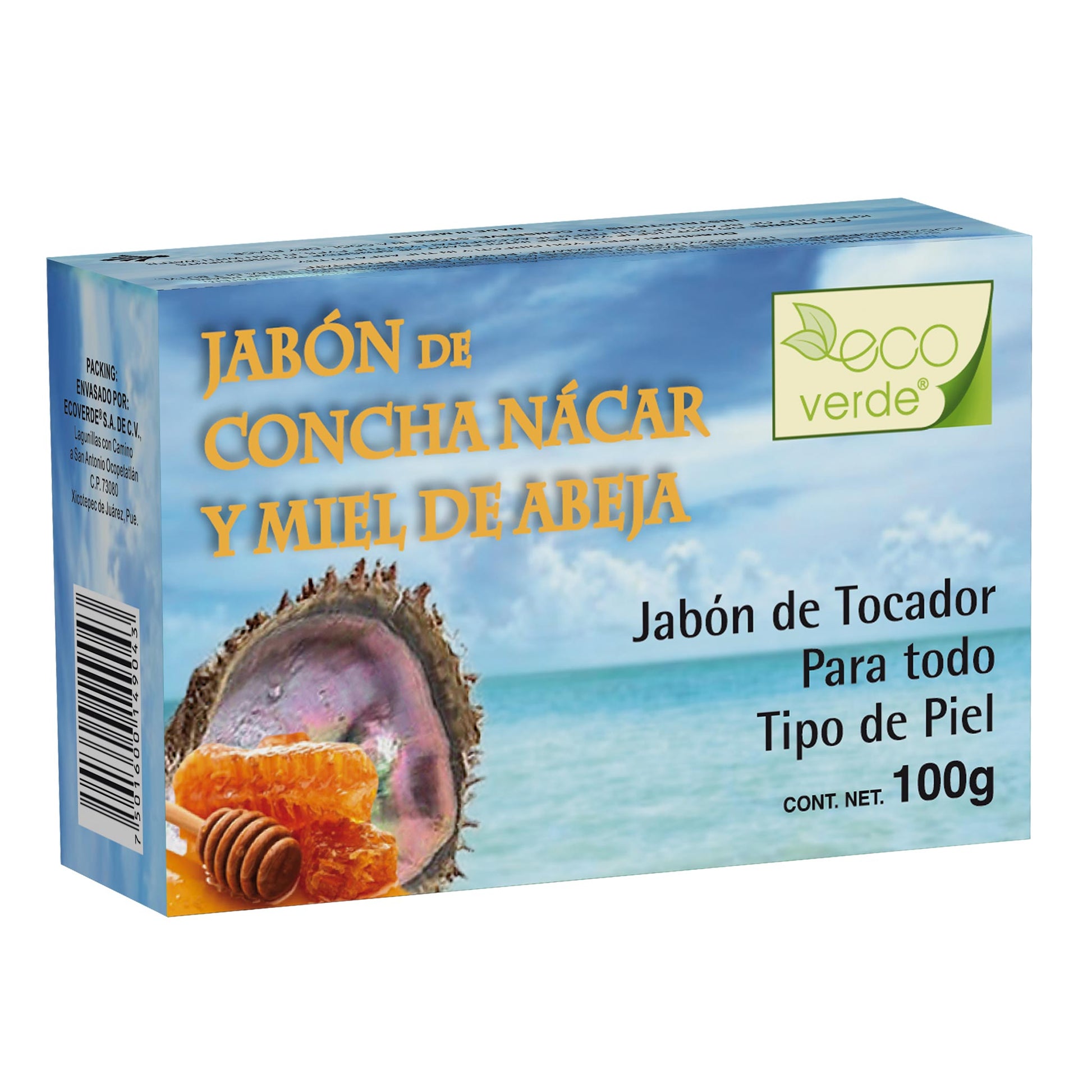 Eco Verde ® Jabón De Concha Nacar 100g El Ángel De Tu Salud 9405