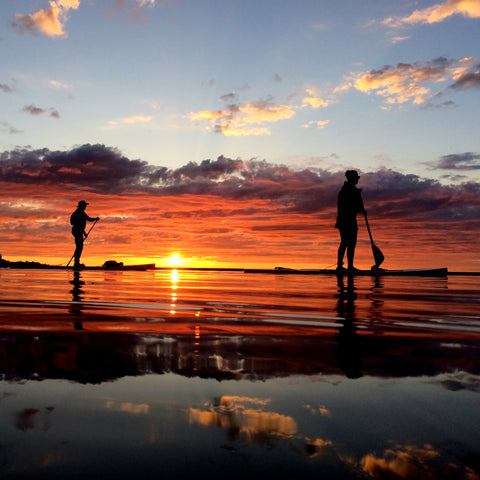Stand Up Paddling at sunrise on Lake Superior