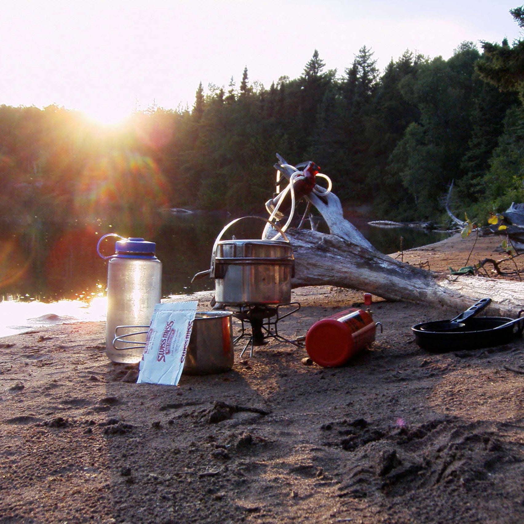 Cooking with an MSR Whisperlite on Isle Royale