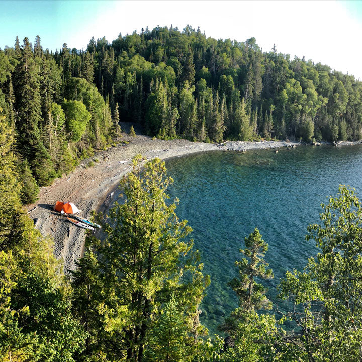 Camping on a beach