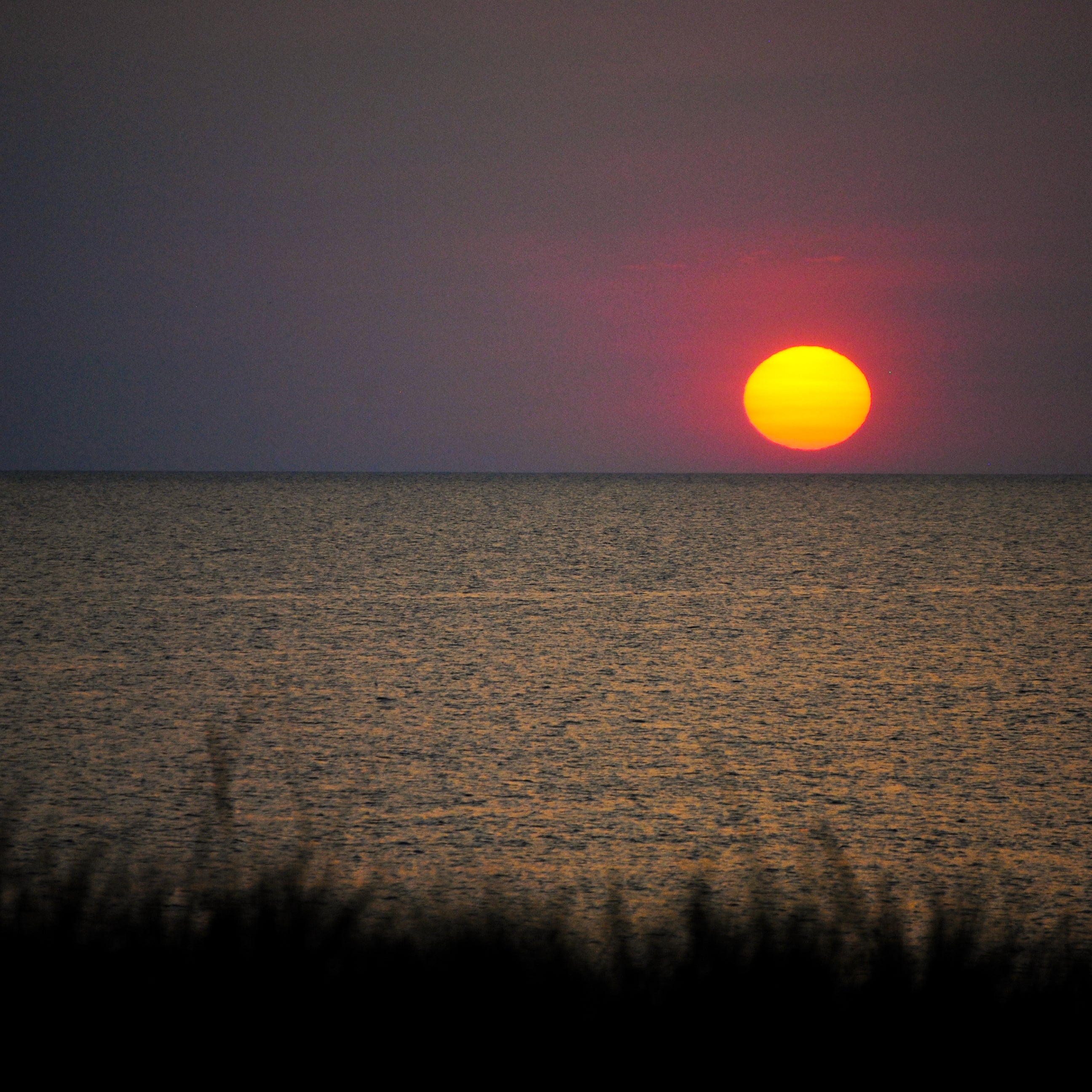 Sun rising over Lake Superior