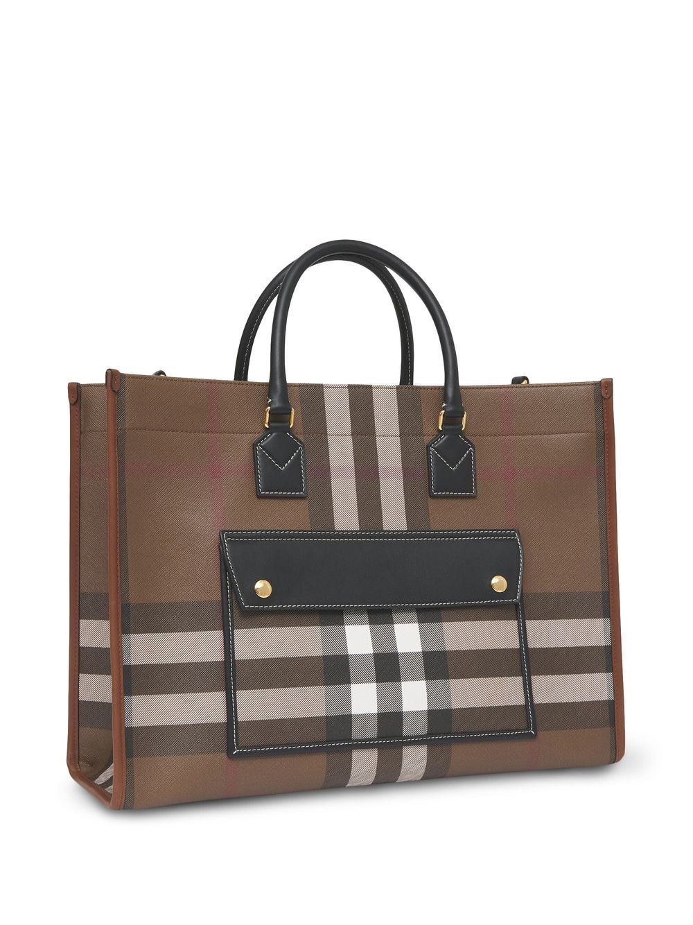 burberry check print tote