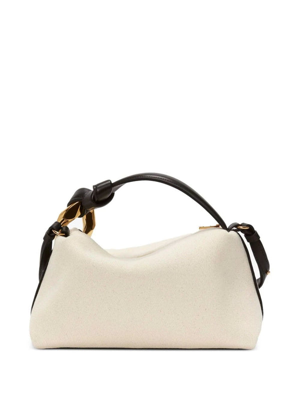 The Chain Medium Canvas Tote Bag in White - JW Anderson